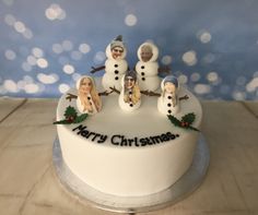 Personalised family snowmen