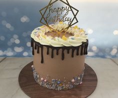 Chocolate cake with sprinkles