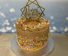 Chocolate cake with sprinkles