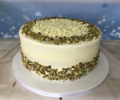 Pistachio and rose water cake