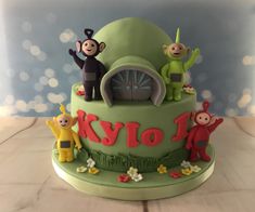 Teletubbies two tiered cake