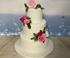 modelled pink flowers wedding
