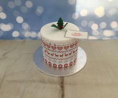 3" cake with printed wrap
