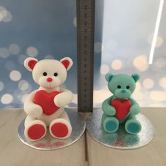 Full size and half size teddy bears.